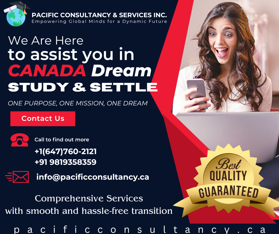 We are here to assist you in CANADA Dream, study & Settle